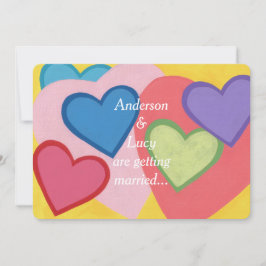 Convites personalizados para Casamento de Corações