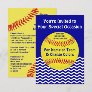 Convites Personalizados para Festa de Softbol