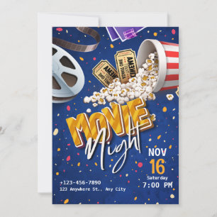 Convites Personalizados para Noite de Cinema