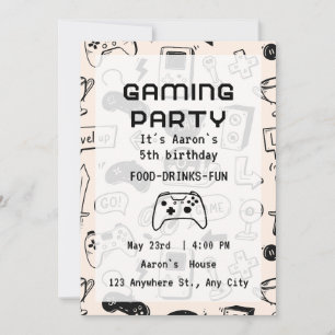 Convites Personalizados para Noite de Jogos