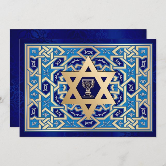 Convites Personalizados para Seder de Passover (Frente/Verso)