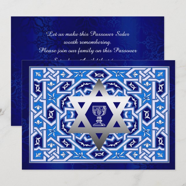 Convites Personalizados para Seder de Passover (Frente/Verso)