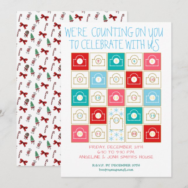 Convites Personalizar Calendário Avançado da Vintage (Frente/Verso)