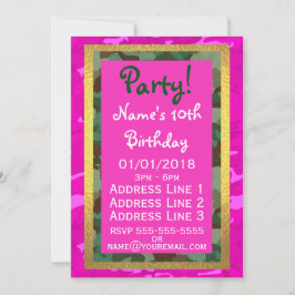 Convites Personalizar - Camo Rosa