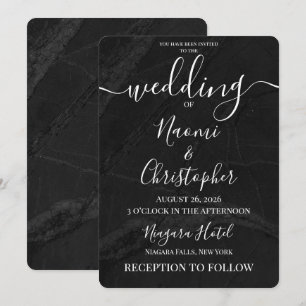 Convites Personalizar: Casamento com Textura de Mármore Pre