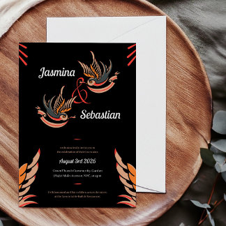 Convites Personalizar Casamento Rockabilly Tattoo Swallow