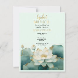 Convites Personalizar Chá de panela Lotus gold