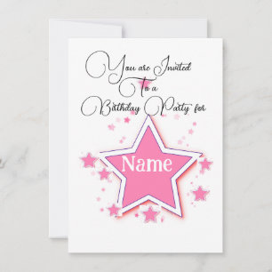 Convites Personalizar com um nome STAR Aniversário
