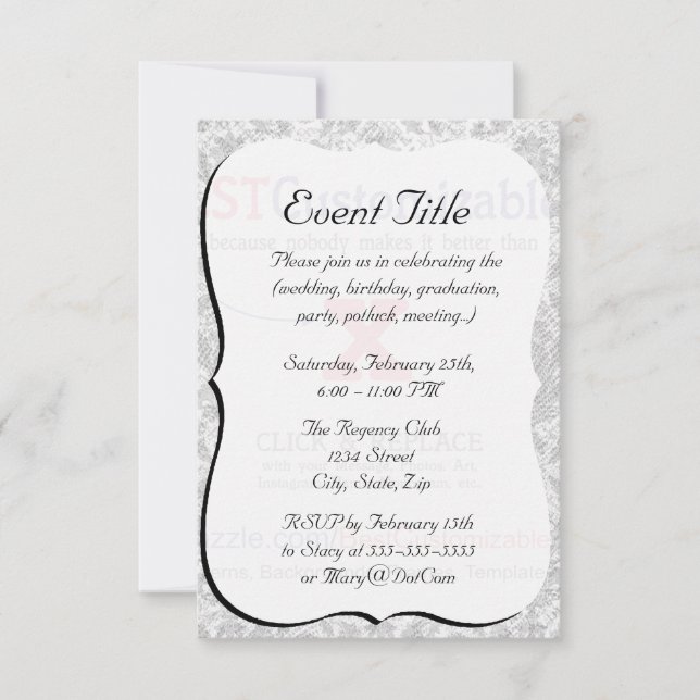 Convites Personalizar este Presente (Frente)