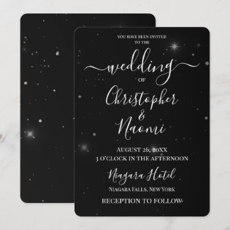Convites Personalizar - Estrelas Pretas