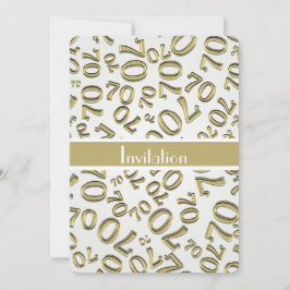 Convites Personalizar: Festa de aniversário Dourada e branc