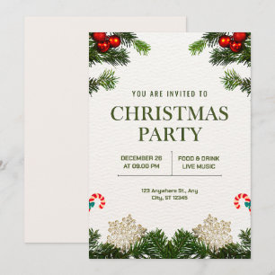 Convites personalizar festa de Natal