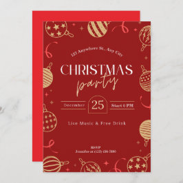 Convites personalizar festa de Natal