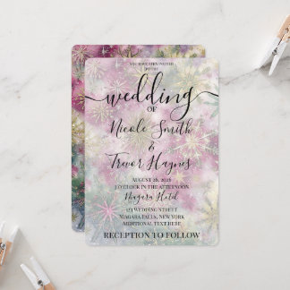 Convites Personalizar: Flocos de Neve Celebração Casamento