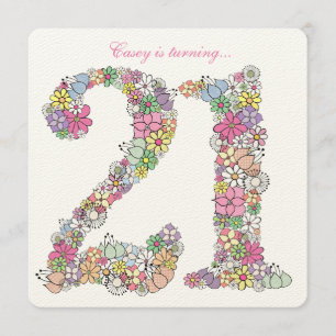 Convites Personalizar Floral de Primavera de aniversário d