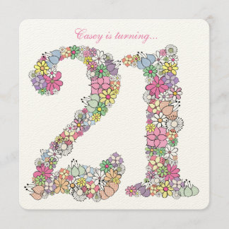 Convites Personalizar Floral de Primavera de aniversário de