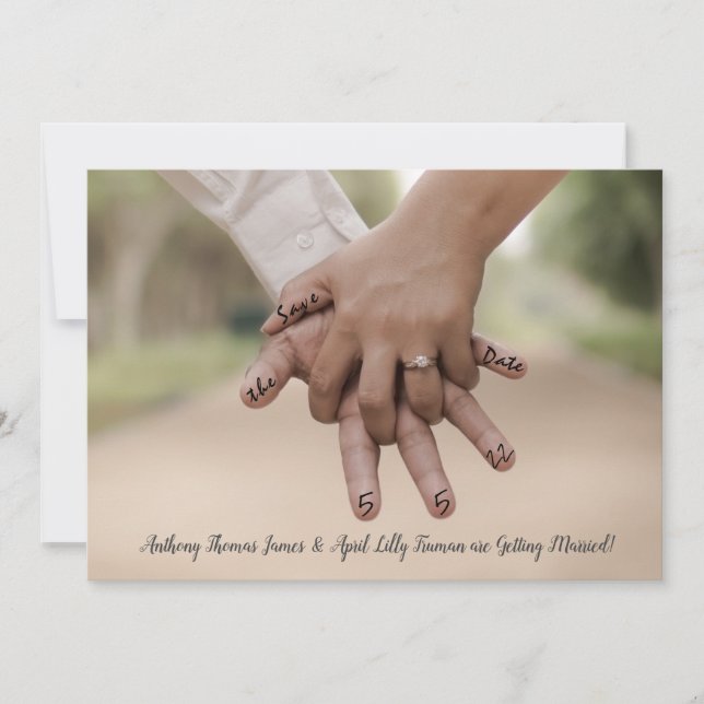 Convites Personalizar Foto Salvar a Data (Frente)