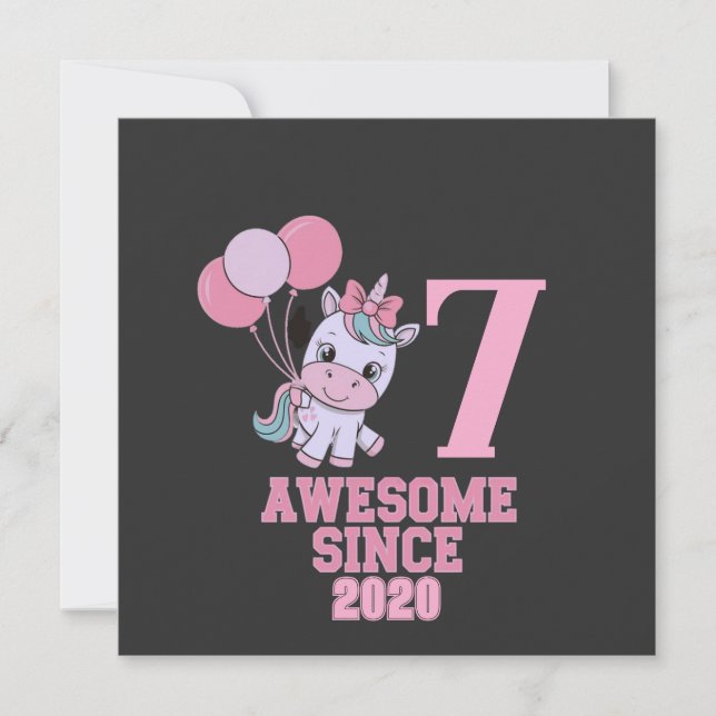 Convites Personalizar Garota de Aniversário do Unicórn Anti (Frente)