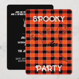 Convites Personalizar o SPOOKY VIBES Ghost Fall Halloween P