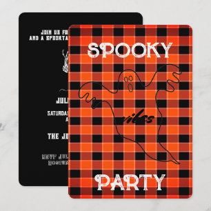 Convites Personalizar o SPOOKY VIBES Ghost Fall Halloween P