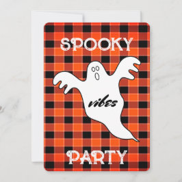 Convites Personalizar o SPOOKY VIBES Ghost Fall Halloween P