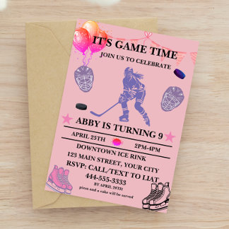 Convites Personalizar o Tema de Aniversário do Hóquei no Ge