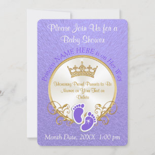 Convites Personalizar o tema Princesa Chamas de Bebê