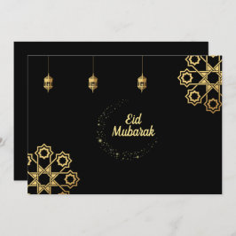 Convites Personalizar Ouro Eid Mubarak