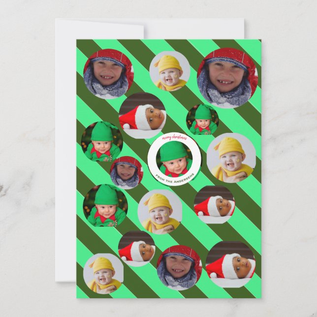 Convites Personalizar Quatro Fotos 🎄 Natal Festivo (Frente)