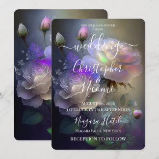 Convites PERSONALIZAR: Rosas Iridescentes Etéreas Suaves