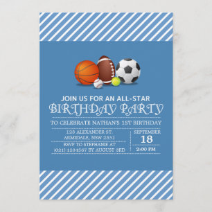 Convites Personalizar uma festa de aniversário desportiva