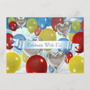 Convites Personalizáveis de Balões Células