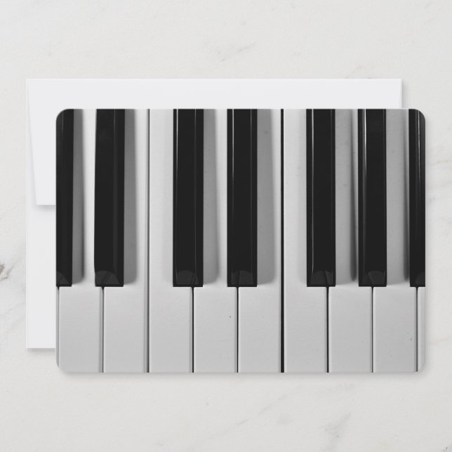 Convites personalizáveis para o teclado do piano (Frente)