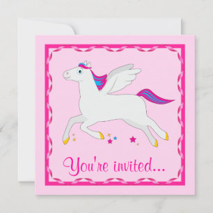 Convites Personalizável de Aniversário do Pegasus
