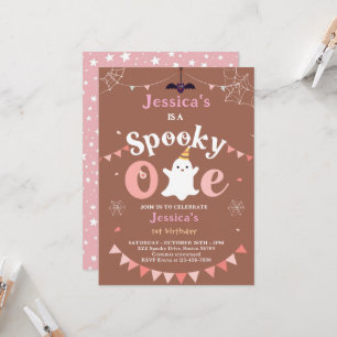 Convites Personalizável Spooky 1 Primeiro Aniversário de Ha