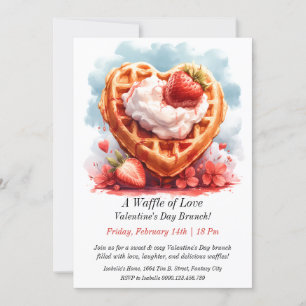 Convites Personalizável Um Waffle of Love - Dia do Namorado