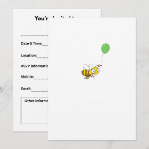 Convites Personalize Aniversário da Abelha Bumble