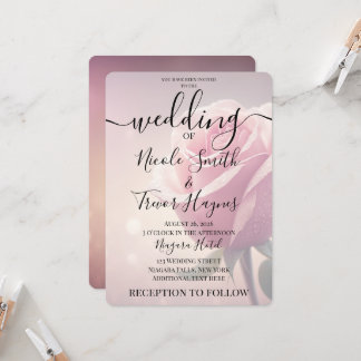 Convites Personalize: Bela Rosa Única Rosa Casamento