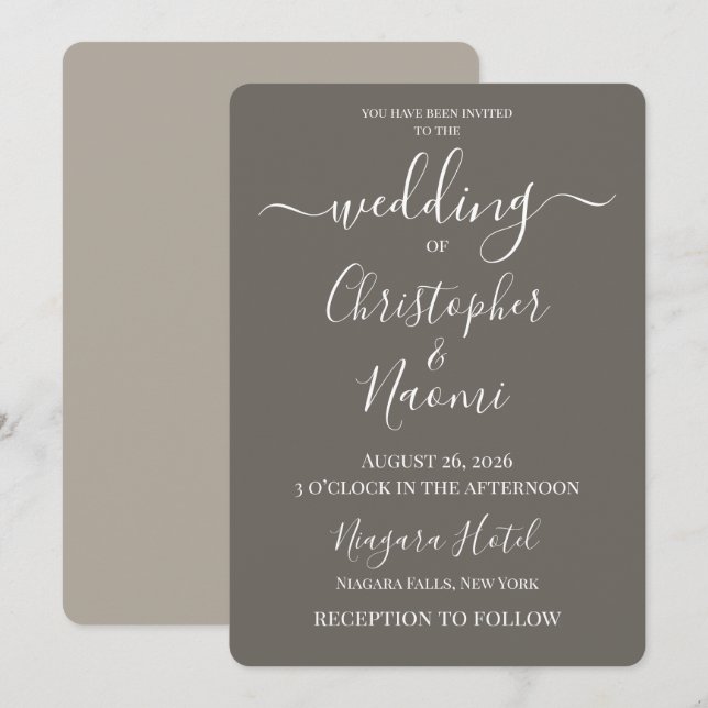 Convites PERSONALIZE - Crie Seu Próprio Casamento Personali (Frente/Verso)
