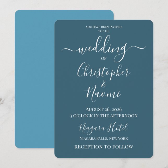 Convites PERSONALIZE - Crie Seu Próprio Casamento Personali (Frente/Verso)