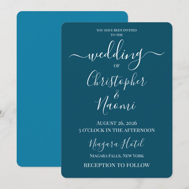 Convites PERSONALIZE - Crie Seu Próprio Casamento Personali (Frente/Verso)