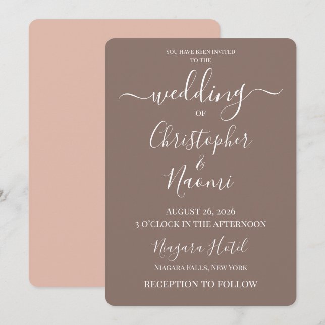 Convites PERSONALIZE - Crie Seu Próprio Casamento Personali (Frente/Verso)