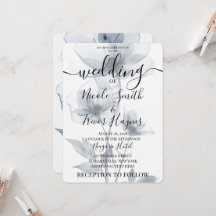 Personalize: Flores Azuis Translúcidas Casamento