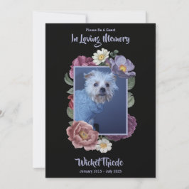 Convites Personalize It! Floral Photo Pet Memorial