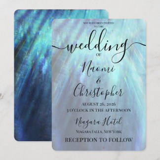 Convites Personalize: Luzes Subaquáticas Cian Casamento