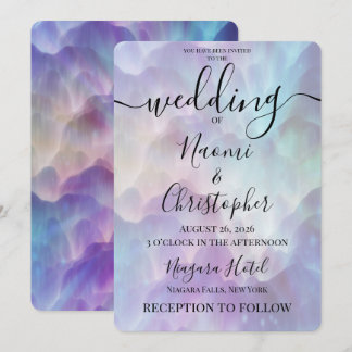 Convites Personalize: Nuvens Roxas Casamento