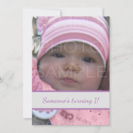 Convites Personalize-o com a foto da sua menina Aniversário
