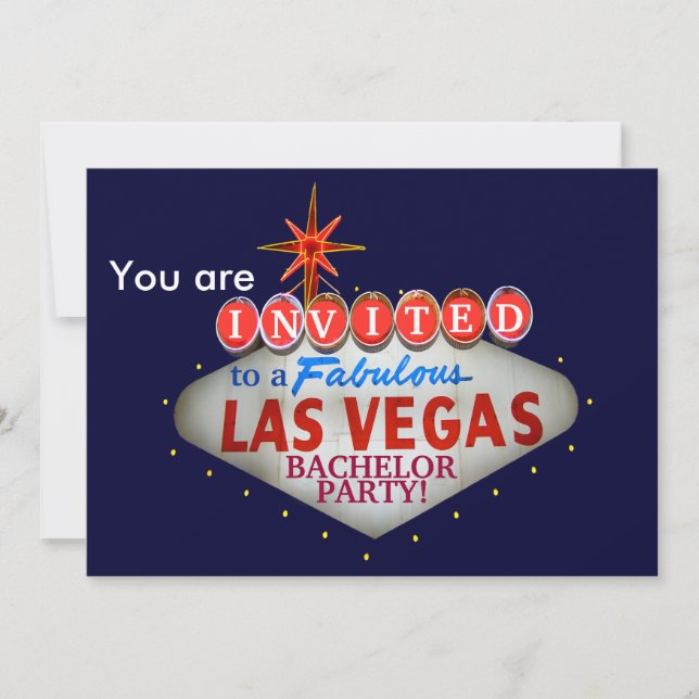 Convites Personalize o Letreiro de Boas-Vindas de Las Vegas (Frente)
