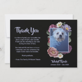 Convites Personalize-o! Memorial Floral de Foto de Animal d