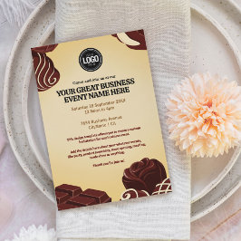 Convites Personalize o moderno Chocolate Business